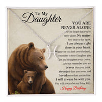 Load image into Gallery viewer, Zodiac Necklace Birthday Gift for Daughter – To My Daughter Bear Necklace
