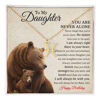 Load image into Gallery viewer, Zodiac Necklace Birthday Gift for Daughter – To My Daughter Bear Necklace
