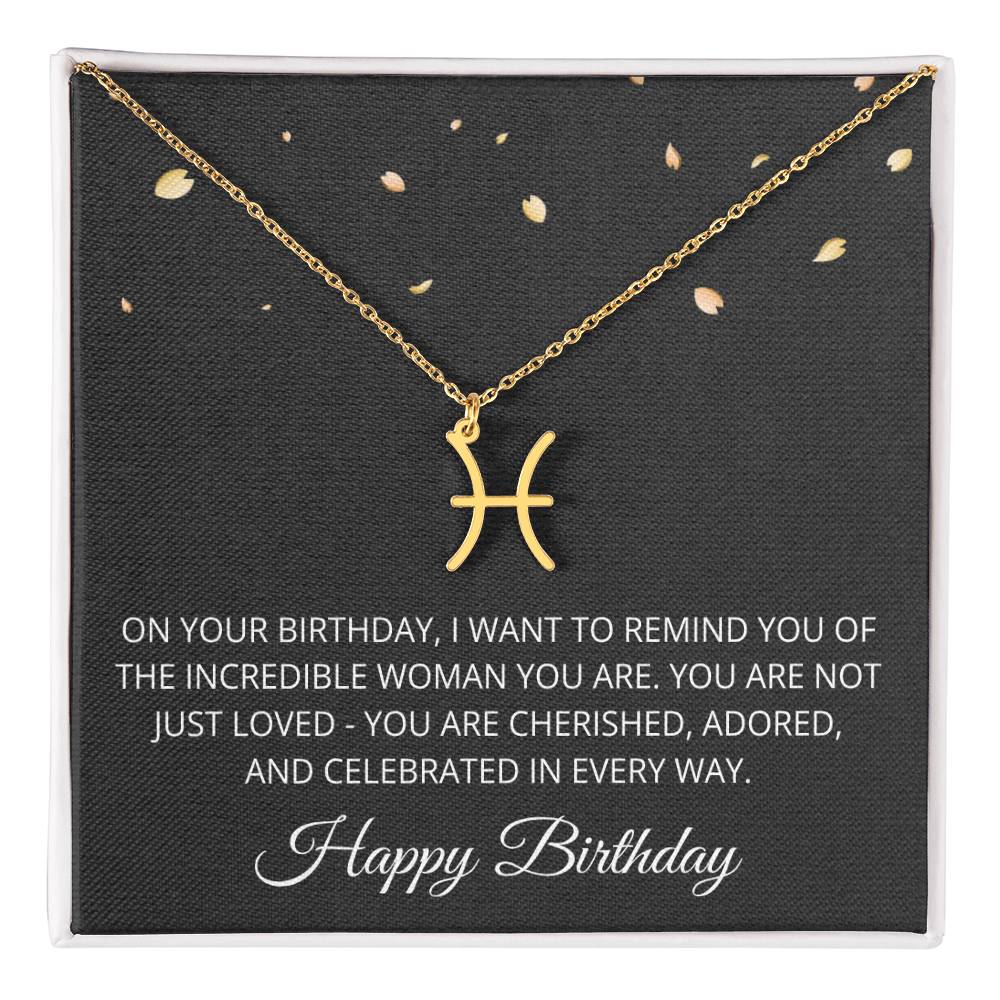 Birthday Gifts for Women with Zodiac Signs - Horoscope Necklace for Her