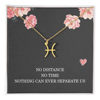 Load image into Gallery viewer, Long Distance Relationship Necklace Gift for Her Birthday – Women’s Zodiac Jewelry
