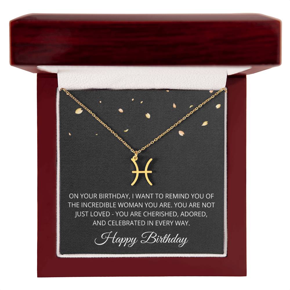 Birthday Gifts for Women with Zodiac Signs - Horoscope Necklace for Her