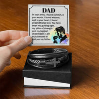 Load image into Gallery viewer, To My Father - Men's Cross Bracelet ShineOn Fulfillment
