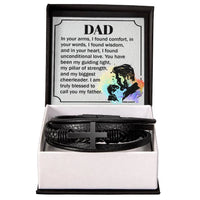 Load image into Gallery viewer, To My Father - Men's Cross Bracelet ShineOn Fulfillment
