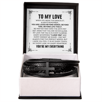 Load image into Gallery viewer, To My Love Bracelet - You Are My Everything – Romantic Gift for Boyfriend Cross Bracelet for Husband
