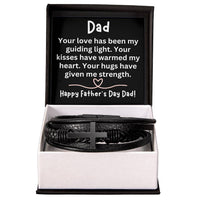 Load image into Gallery viewer, Fathers Day Bracelet from Son Dad Cross Bracelet Dad Christian Bracelet Happy Fathers Day Dad Gift Your Love Has Been My Guiding Light - Cross Bracelet ShineOn Fulfillment

