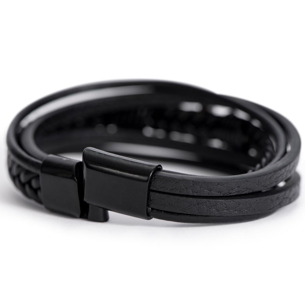 To My Godson Bracelet - Godson Gift from Godmother Godfather, Confirmation Gift, Cross Vegan Leather Bracelet