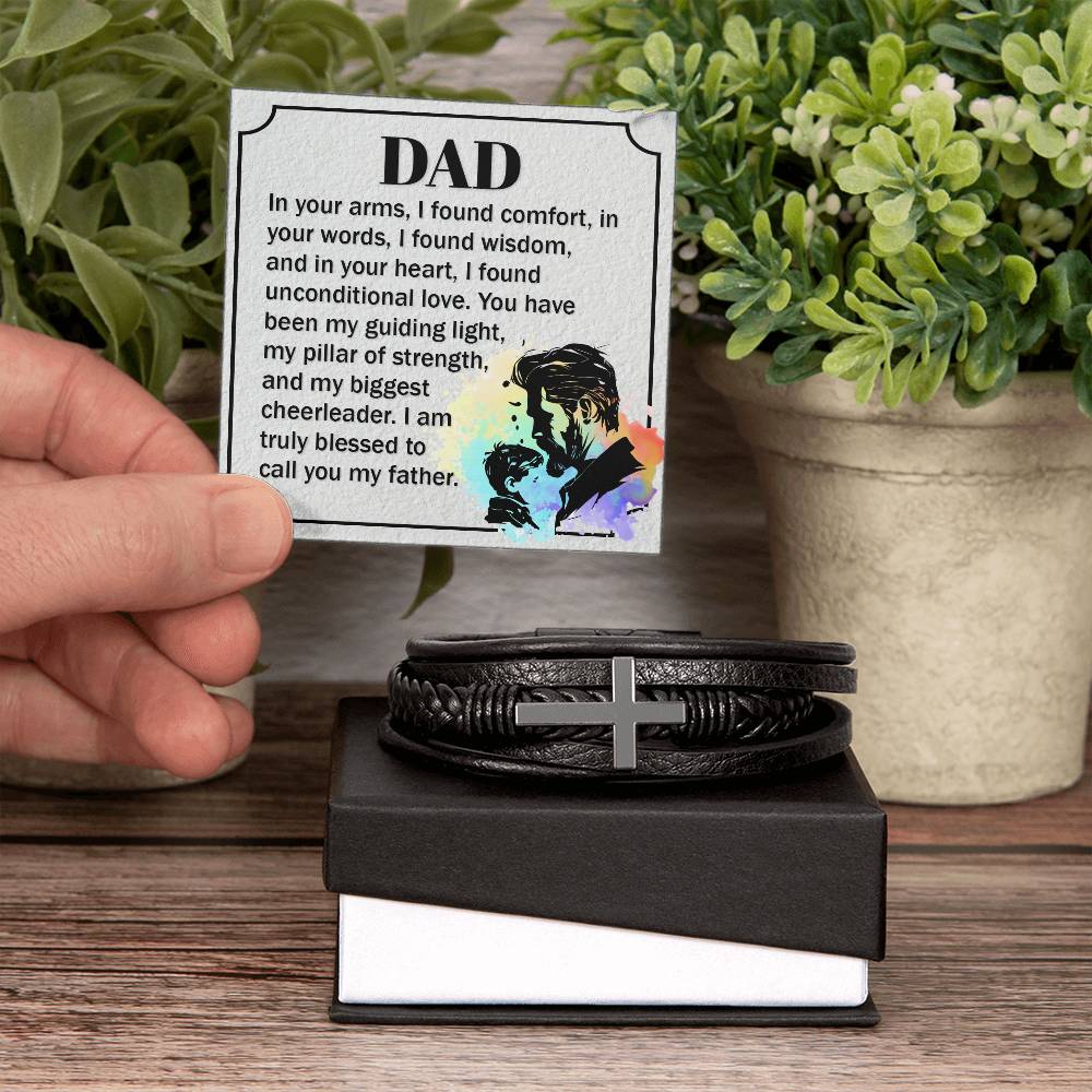 To My Father - Men's Cross Bracelet
