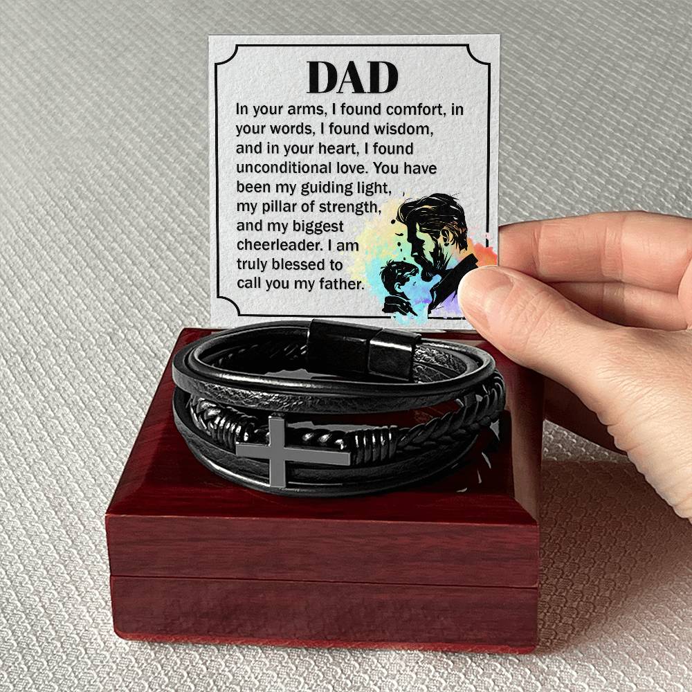 To My Father - Men's Cross Bracelet