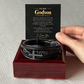To My Godson Bracelet - Godson Gift from Godmother Godfather, Confirmation Gift, Cross Vegan Leather Bracelet