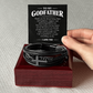 To My Godfather Bracelet - Godfather Gift from Goddaughter Godson, Cross Vegan Leather Bracelet