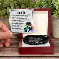 Load image into Gallery viewer, To My Father - Men's Cross Bracelet ShineOn Fulfillment
