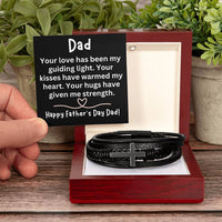 Load image into Gallery viewer, Fathers Day Bracelet from Son Dad Cross Bracelet Dad Christian Bracelet Happy Fathers Day Dad Gift Your Love Has Been My Guiding Light - Cross Bracelet ShineOn Fulfillment
