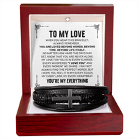 Load image into Gallery viewer, To My Love Bracelet - You Are My Everything – Romantic Gift for Boyfriend Cross Bracelet for Husband
