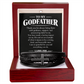 To My Godfather Bracelet - Godfather Gift from Goddaughter Godson, Cross Vegan Leather Bracelet
