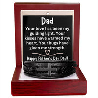 Load image into Gallery viewer, Fathers Day Bracelet from Son Dad Cross Bracelet Dad Christian Bracelet Happy Fathers Day Dad Gift Your Love Has Been My Guiding Light - Cross Bracelet ShineOn Fulfillment

