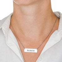 Load image into Gallery viewer, Acacia Necklace – Custom Name Horizontal Bar Necklace for Women

