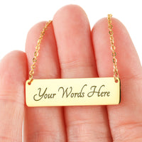 Load image into Gallery viewer, Acacia Necklace – Custom Name Horizontal Bar Necklace for Women
