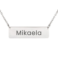 Load image into Gallery viewer, Mikaela Necklace – Custom Name Horizontal Bar Necklace for Women
