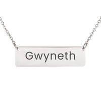 Load image into Gallery viewer, Gwyneth Necklace – Custom Name Horizontal Bar Necklace for Women
