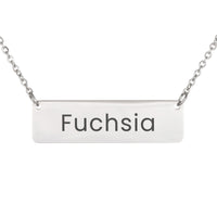Load image into Gallery viewer, Fuchsia Necklace – Custom Name Horizontal Bar Necklace for Women
