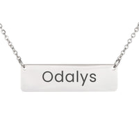 Load image into Gallery viewer, Odalys Necklace – Personalized Name Chain - Custom Horizontal Bar Necklace for Women
