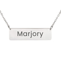 Load image into Gallery viewer, Marjory Necklace – Custom Name Horizontal Bar Necklace for Women
