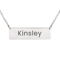 Load image into Gallery viewer, Kinsley Necklace – Custom Name Horizontal Bar Necklace for Women
