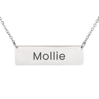 Load image into Gallery viewer, Mollie Necklace – Personalized Name Chain - Custom Horizontal Bar Necklace for Women
