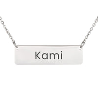 Load image into Gallery viewer, Kami Necklace – Custom Name Horizontal Bar Necklace for Women

