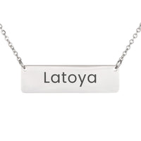 Load image into Gallery viewer, Latoya Necklace – Personalized Name Chain - Custom Horizontal Bar Necklace for Women
