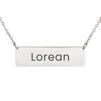 Load image into Gallery viewer, Lorean Necklace – Personalized Name Chain - Custom Horizontal Bar Necklace for Women
