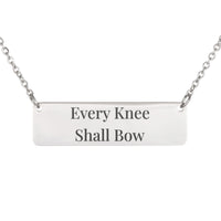Load image into Gallery viewer, Every Knee Shall Bow Necklace, Praise Bible Scripture Pendant Philippians 2:10 - Worship Leader Gift
