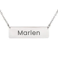 Load image into Gallery viewer, Marlen Necklace – Personalized Name Chain - Custom Horizontal Bar Necklace for Women
