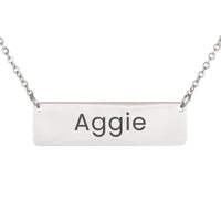 Load image into Gallery viewer, Aggie Necklace – Personalized Horizontal Bar Necklace for Women
