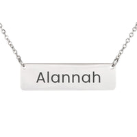 Load image into Gallery viewer, Alannah Necklace – Custom Name Horizontal Bar Necklace for Women
