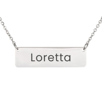 Load image into Gallery viewer, Loretta Necklace – Custom Name Horizontal Bar Necklace for Women

