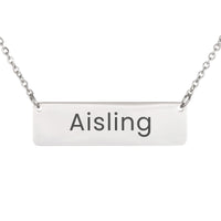 Load image into Gallery viewer, Aisling Necklace – Custom Name Horizontal Bar Necklace for Women

