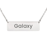Load image into Gallery viewer, Galaxy Necklace – Personalized Name Chain - Custom Horizontal Bar Necklace for Women
