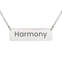 Load image into Gallery viewer, Harmony Necklace – Custom Name Horizontal Bar Necklace for Women
