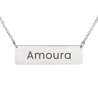 Load image into Gallery viewer, Amoura Necklace – Custom Name Horizontal Bar Necklace for Women
