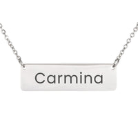 Load image into Gallery viewer, Carmina Necklace – Custom Name Horizontal Bar Necklace for Women
