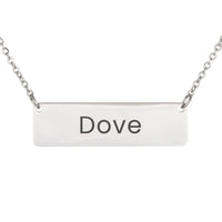 Load image into Gallery viewer, Dove Necklace – Custom Name Horizontal Bar Necklace for Women
