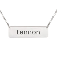 Load image into Gallery viewer, Lennon Necklace – Personalized Name Chain - Custom Horizontal Bar Necklace for Women
