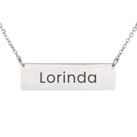 Load image into Gallery viewer, Lorinda Necklace – Custom Name Horizontal Bar Necklace for Women
