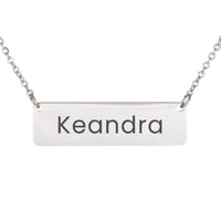 Load image into Gallery viewer, Keandra Necklace – Custom Name Horizontal Bar Necklace for Women
