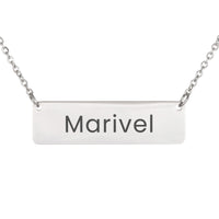 Load image into Gallery viewer, Marivel Necklace – Custom Name Horizontal Bar Necklace for Women
