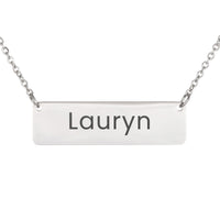Load image into Gallery viewer, Lauryn Necklace – Personalized Name Chain - Custom Horizontal Bar Necklace for Women
