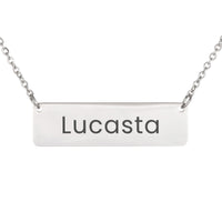 Load image into Gallery viewer, Lucasta Necklace – Custom Name Horizontal Bar Necklace for Women
