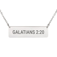 Load image into Gallery viewer, Galatians 2:20 Engraved Necklace - Confirmation Gift, Faith Bible Jewelry
