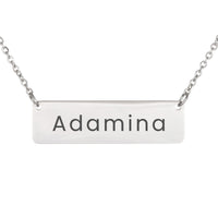 Load image into Gallery viewer, Adamina Necklace – Custom Name Horizontal Bar Necklace for Women
